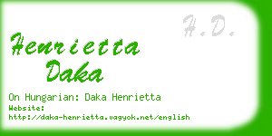 henrietta daka business card